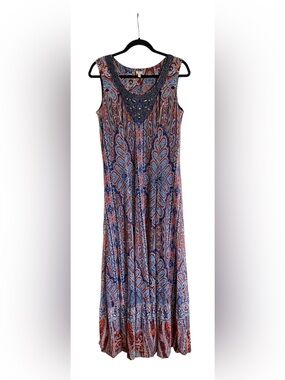 Women’s REBA Beaded Jeweled Maxi Dress Size M